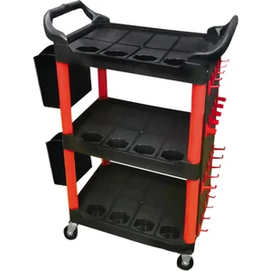 Nt Tools NTTC02 3 Raflı Aksesuarlı Alet Taşıma Arabası