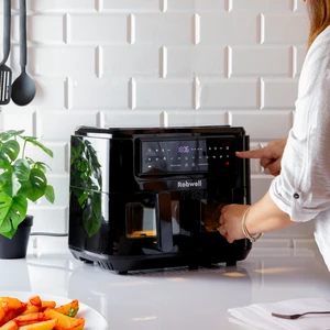 Robwell SE12 2in1 Çift Cam Kapaklı 4.5+4.5 Dijital 9 Litre 2400wat 12 ön Program Air Fryer