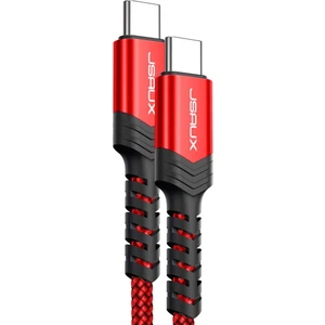 Premium Serisi Type-C To Type-C 60W 480 Mbps CC0018 1 Metre Hızlı Şarj , ipad , macbook ve iphone 15 serisi uyumlu Usb-c girişli cihazlar ile uyumlu Kırmızı