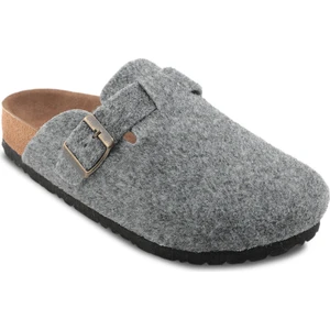 LEO Keçe Kadın Ev Terliği Gri