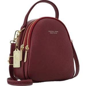 Saf Renk Basit Gündelik Kadın Sırt Çantası (Yurt Dışından)