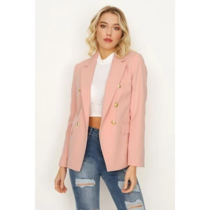 Select Moda Kadın Gold Düğmeli Blazer Ceket