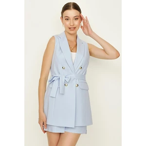 Select Moda Kadın Kuşaklı Kolsuz Ceket