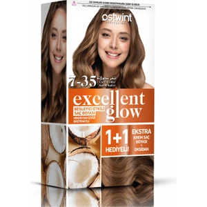 Excellent Glow 1+1 Hediyeli Saç Boyası Seti No.7.35 Kakao Kahve
