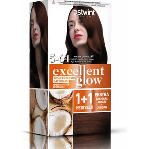 Excellent Glow 1+1 Li Saç Boyası Seti No.5.64 Açık Kestane Kızıl Bakır