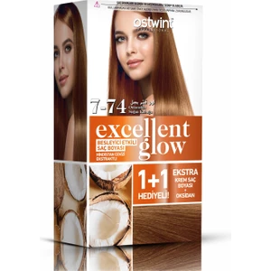 Excellent Glow 1+1 Li Saç Boyası Seti No.7.74 Soğan Kabuğu