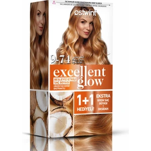 Excellent Glow 1+1 Li Saç Boyası Seti No.9.74 Bal Köpüğü