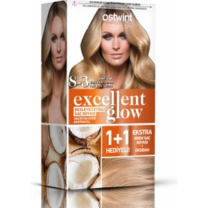 Excellent Glow 1+1 Li Saç Boyası Seti No.8.3 Açık Dore Kumral