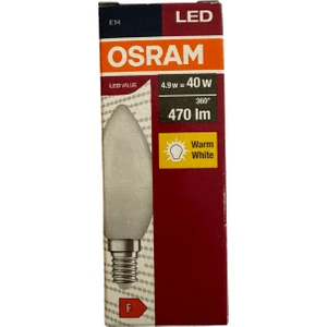 4.9W 40W E14 Duy 2700K Sarı 5 Adet