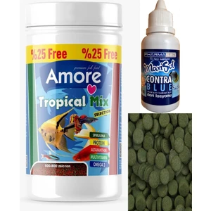 Tropical Mix Granules 125ml, Spirulina Tablet 12 Adet Canlı Doğuran Balık Yemi, Contra