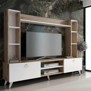 Newline Mobilya Mercy Gold Tv Ünitesi 180 cm Çırağan-Beyaz