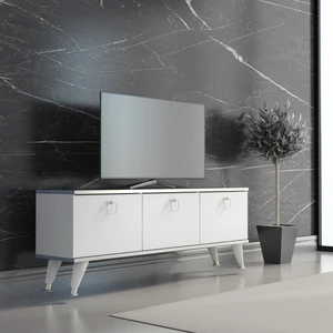 Newline Mobilya Sandra Tv Ünitesi Beyaz - Gümüş 130 cm