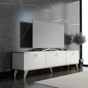 Newline Mobilya Elit Gold Tv Ünitesi Beyaz 180 cm