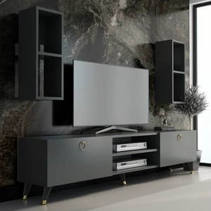 Newline Mobilya X2136 Gold Tv Ünitesi Antrasit