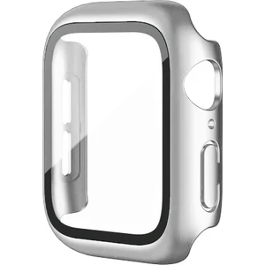 Apple Watch Seri 9-8-7 45MM Uyumlu Ekran ve Kasa Koruyucu Gümüş