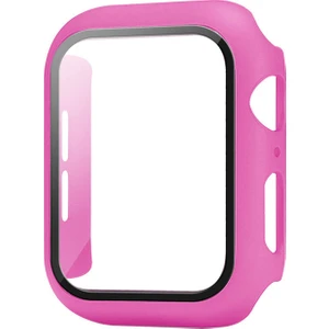Apple Watch Seri 3-2 38MM Uyumlu Ekran ve Kasa Koruyucu Barbie Pembesi
