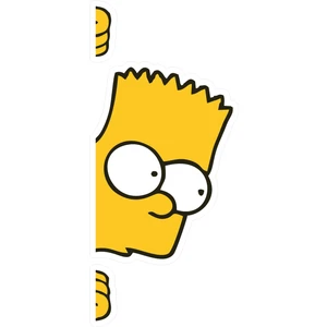 Quart Aksesuar 12X5,5 cm Bart Simpson Sticker Araba Laptop Oto Motor Sticker