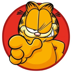 Quart Aksesuar 11 x 11 cm Garfield Kedi Sticker Araba Laptop Oto Motor Sticker