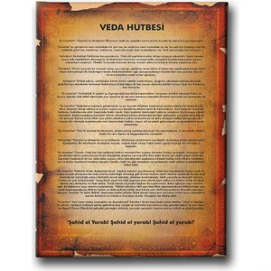 Veda Hutbesi Tablo
