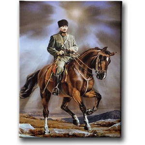 Atlı Atatürk Kanvas Tablo