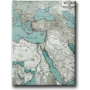 Osmanlı Imparatorluğu Haritası  Canvas Tablo
