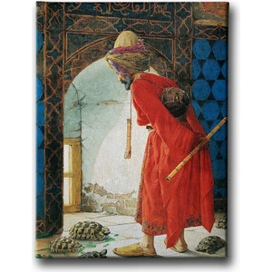 Kamlumbağa Terbiyecisi Canvas Tablo