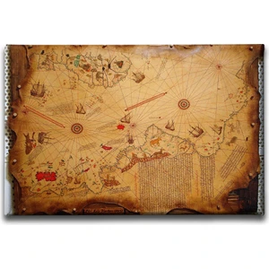 Piri Reis Haritası Canvas Tablo