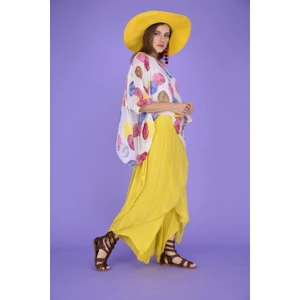 Kadın Asimetrik Kapaklı Ipek Şalvar Pantolon