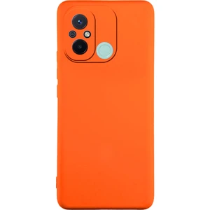 Xiaomi Redmi 12C Kapak Içi Kadife Kamera Korumalı Lansman Silikon Kılıf - Neon Turuncu