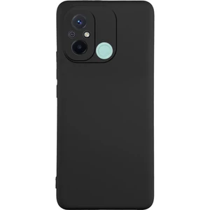 Xiaomi Redmi 12C Kapak Içi Kadife Kamera Korumalı Lansman Silikon Kılıf - Siyah