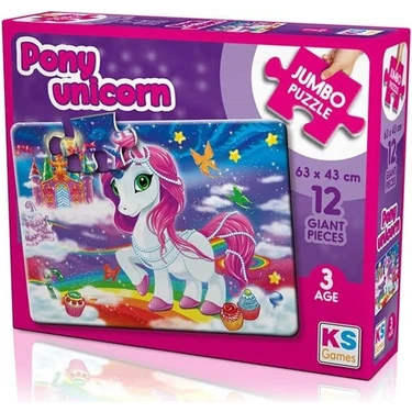 KS Games Pony Unicorn 12 Parça Jumbo Boy