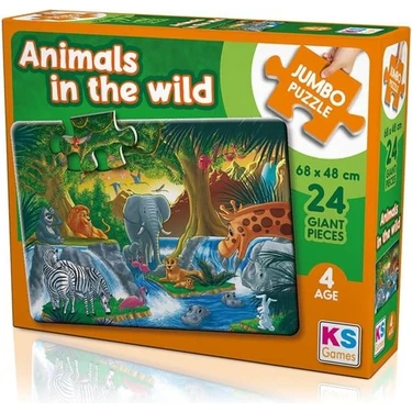 KS Games Animal In The Wild 24 Parça Jumbo Boy