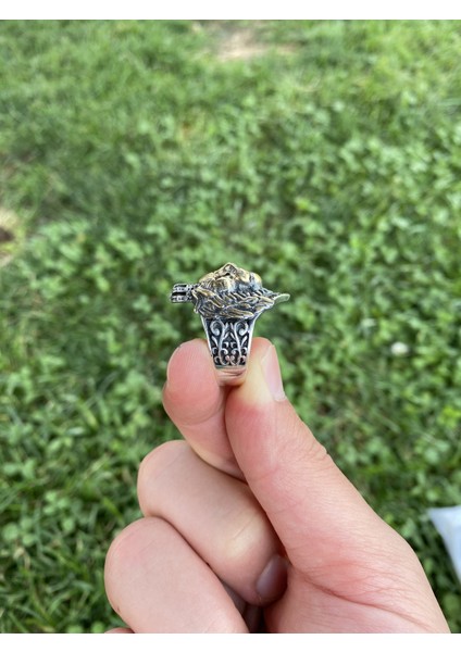925 Ayar Gümüş 3D Aslan Taç Motifli Zirkon Taşlı Erkek Yüzük fırsatları