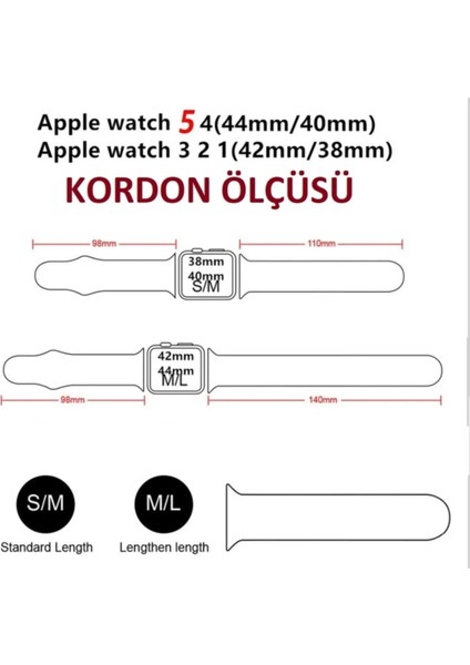 Apple Watch 1-2-3-4-5-6-7-8-Se (38MM-40MM-41MM) (M-L) Kordon Kayış