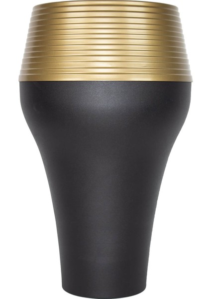 Darbuka Metal Saksı 71 x 43 x 43 cm Altın Rengi-Siyah