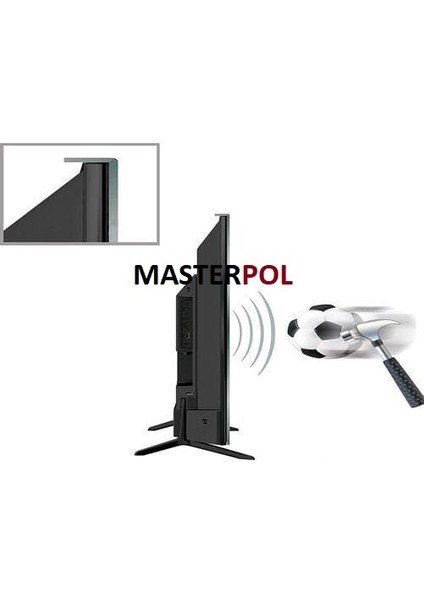 40" 40 Inç 102 Ekran 4K Uyumlu Şeffaf Ultra Dayanıklı Tv Ekran Koruyucu