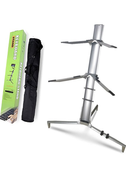 KS-20GR Black Profesyonel Ultimate Org Standı Sehpası Çift Katlı Çantalı