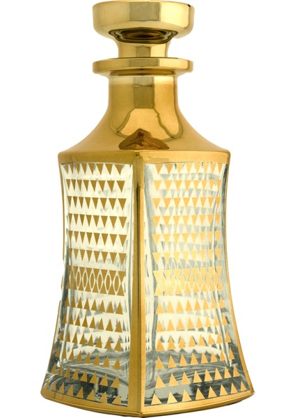 Parfüm Esans Cam Şişesi Gold Boş Esans Cam Şişesi Dekorotif Vitrin Şişesi 150 ml X009-150ML-3