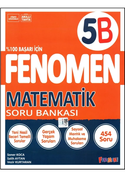 Fenomen Yayıncılık Fenomen 5. Sınıf Matematik Soru Bankası (B)