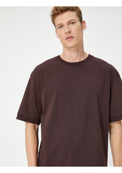 Basic Tişört Bisiklet Yaka Kısa Kollu Pamuklu fiyatları