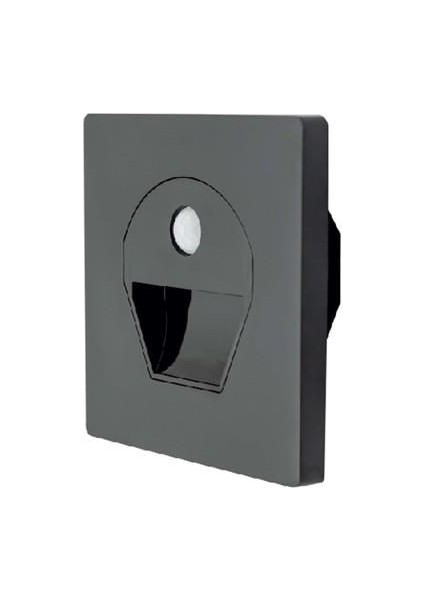 CT-5170 1 Watt Siyah Kasa Sensörlü Koridör Armatürü Günşığı