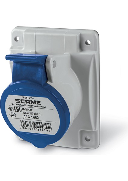 - Makine Eğik Priz - 3X16A Cee Norm - IP44