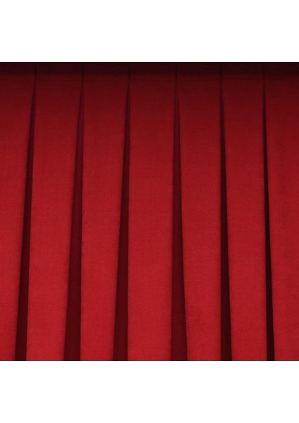 Petek Dokulu Kadife Dökümlü Fon Perde 1/3 Sık Pile Tek Kanat - Kırmızı fırsatları