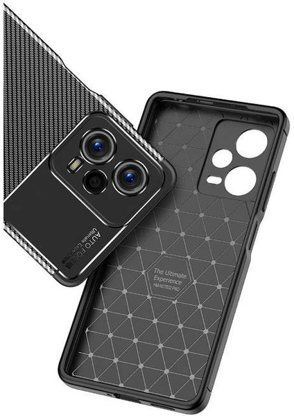 Xiaomi Redmi Note 12 5g Kılıf Focus Karbon Silikon - Siyah Mrayd