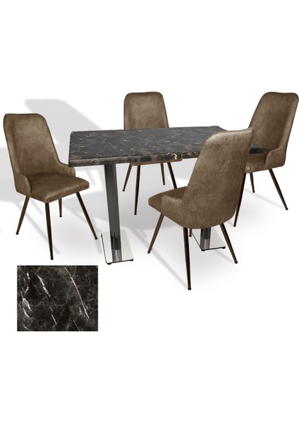 Karanfil Werzalit - Çırağan Masa Takımı (70X120) - (Teramo - Kahve)