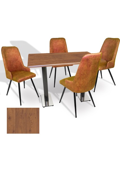 Karanfil Werzalit - Çırağan Masa Takımı (70X120) - (Novagento - Kiremit)