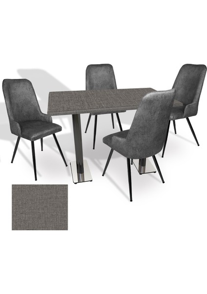 Karanfil Werzalit - Çırağan Masa Takımı (70X120) - (Twister - Füme)