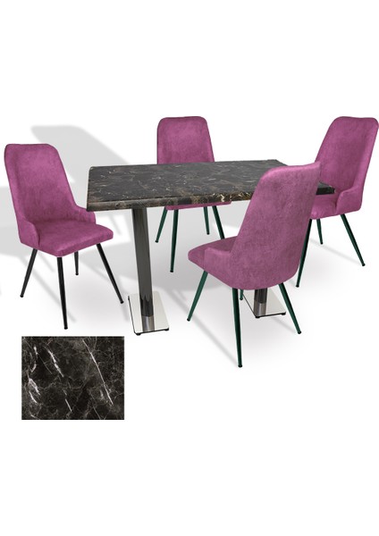 Karanfil Werzalit - Çırağan Masa Takımı (70X120) - (Teramo - Mor)