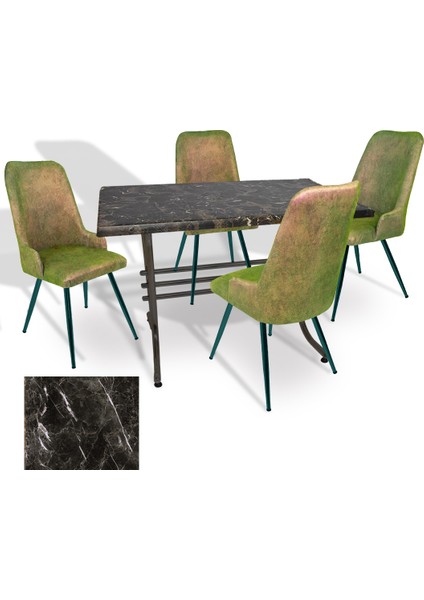 Japon Werzalit - Çırağan Mutfak Masa Takımı (70X120) - (Teramo - Kapiçino)