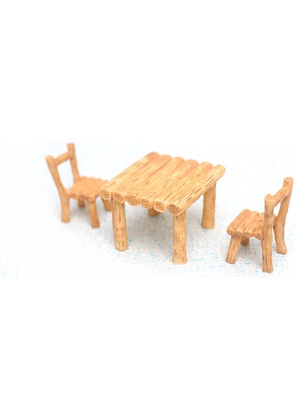 2cpsmini Minyatür Masa Sandalye Seti Oyuncak (Yurt Dışından)